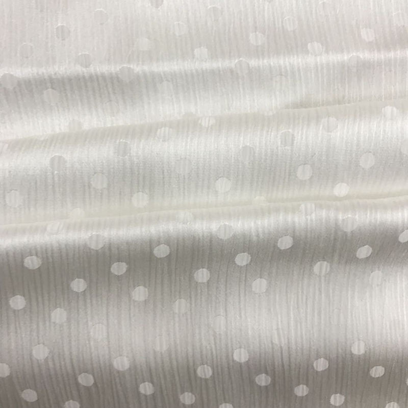 Design Pleated Silk Fabric Silk Jacquard Crinkle Satin Fabric for Shirt and Blou